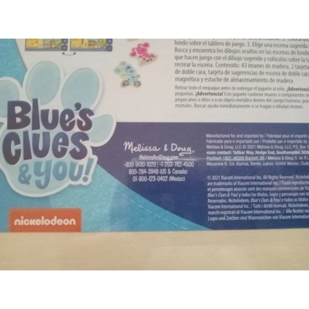 Melissa & Doug Blue's Clues & You! Wooden Magnetic Picture Game (48 Pieces) NEW